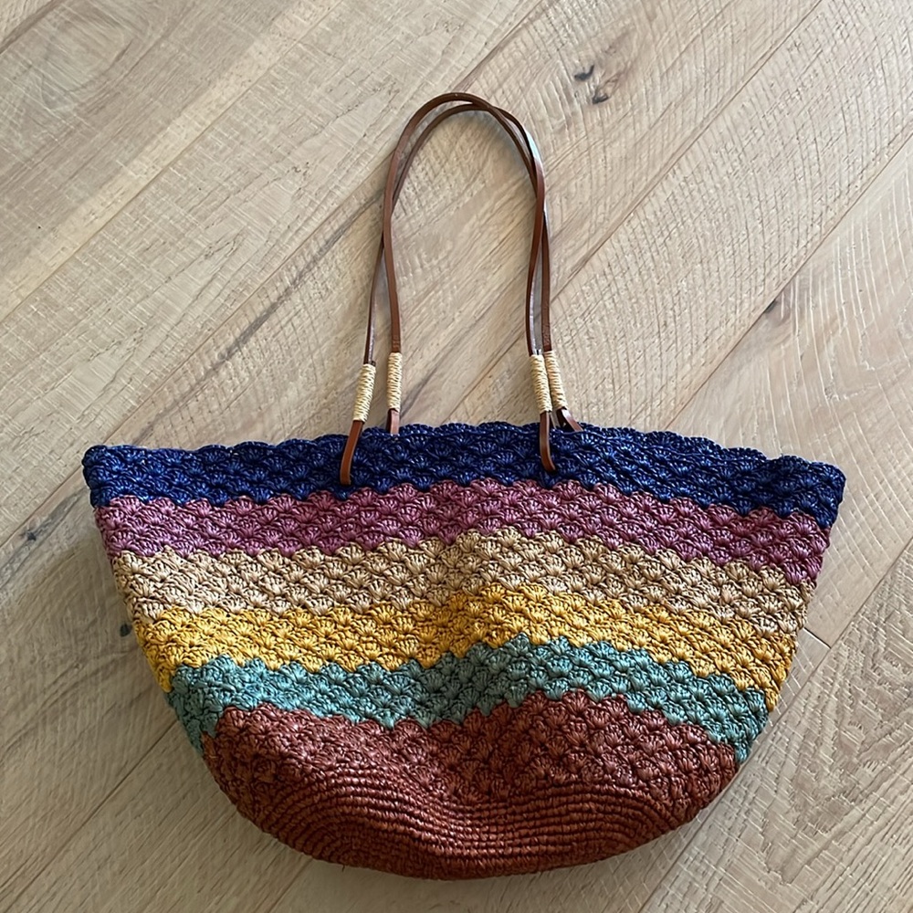 Sezane Raffia Felice Bag. Multicolored. - Picture 7 of 12